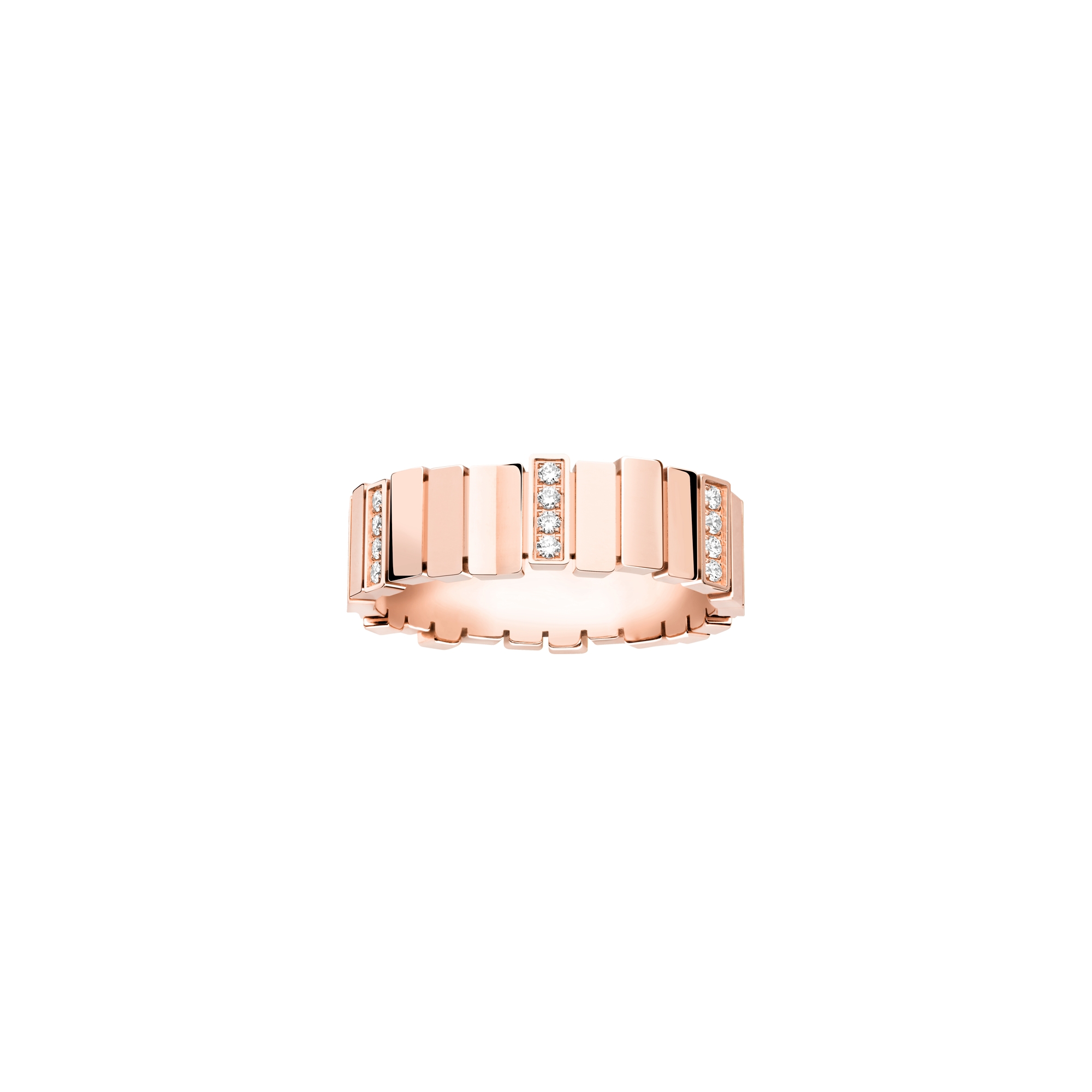 GEM DIOR 戒指 玫瑰色 18K 金和钻石装饰 E01
